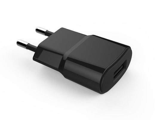 Black Single RoHS ErP 5V 1A European USB Charger