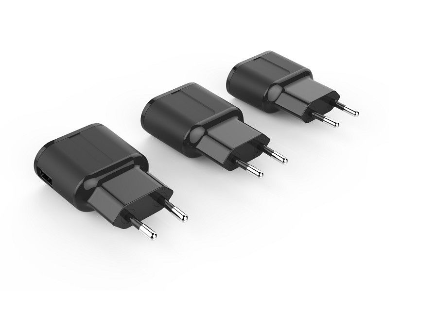 Black CE RoHS 5V1A EU Travel Charger